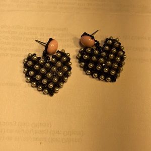 Betsey Johnson earrings 🤍💗🖤